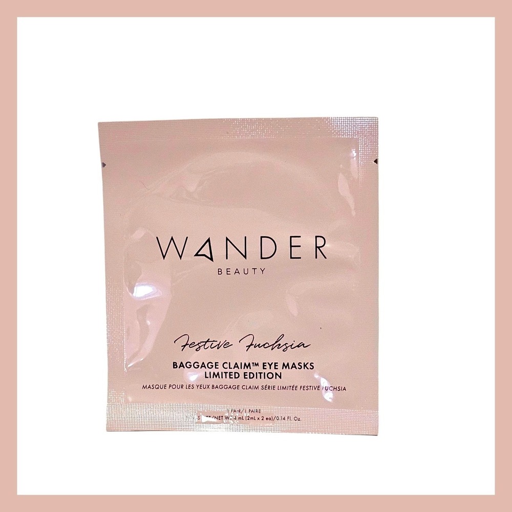 5 x Wander Beauty Baggage Claim Eye Masks Limited Edition Festive Fuchsia Pairs